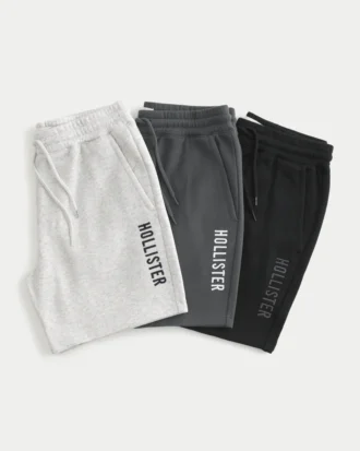 3-pak med logo-shorts til midt på låret