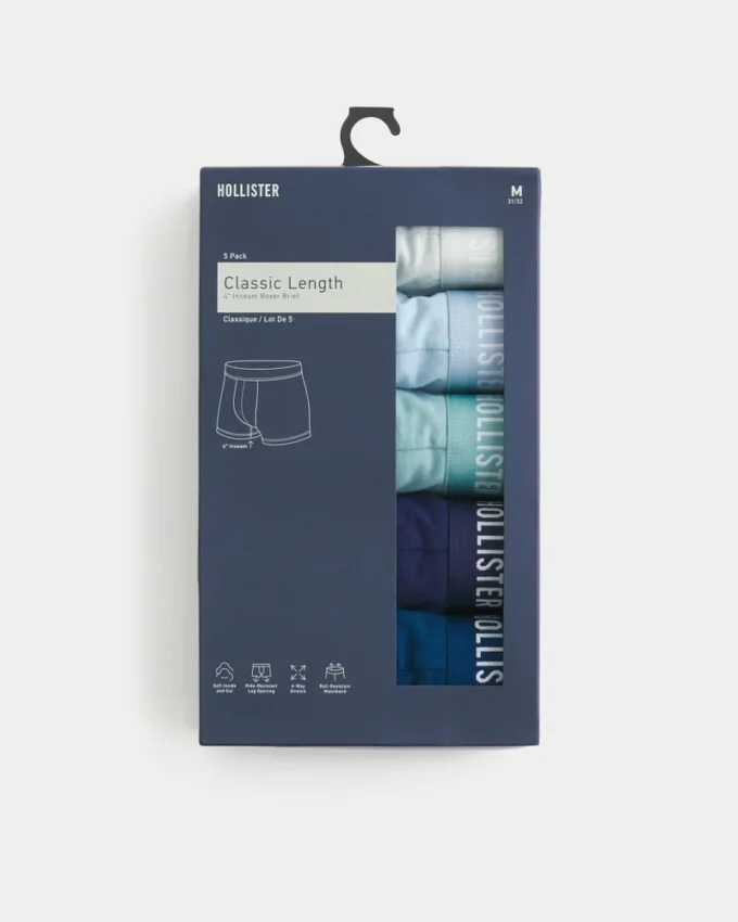 5-pak med boxershorts i klassisk længde