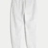 Afslappede joggingbukser i ribfleece Afslappede joggingbukser i ribfleece