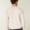 Afslappet langærmet bomulds-T-shirt