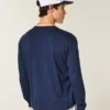 Afslappet langærmet bomulds-T-shirt