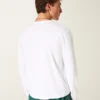 Afslappet langærmet bomulds-T-shirt
