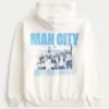 Afslappet Manchester City-hoodie med grafik Afslappet Manchester City-hoodie med grafik