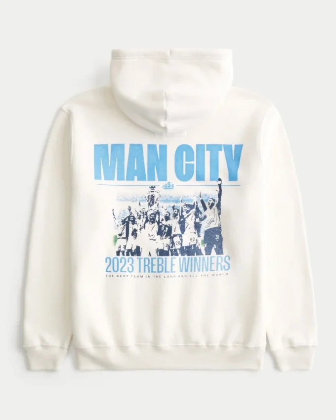 Afslappet Manchester City-hoodie med grafik Afslappet Manchester City-hoodie med grafik