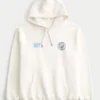 Afslappet Manchester City-hoodie med grafik Afslappet Manchester City-hoodie med grafik