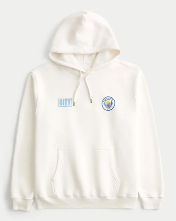 Afslappet Manchester City-hoodie med grafik Afslappet Manchester City-hoodie med grafik