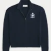 Afslappet sweater med lynlås og emblem Afslappet sweater med lynlås og emblem
