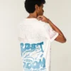 Afslappet T-shirt med blandet grafik Afslappet T-shirt med blandet grafik
