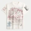 Afslappet T-shirt med blandet grafik Afslappet T-shirt med blandet grafik