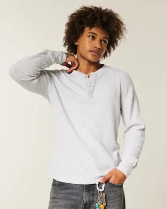 Afslappet termisk Henley