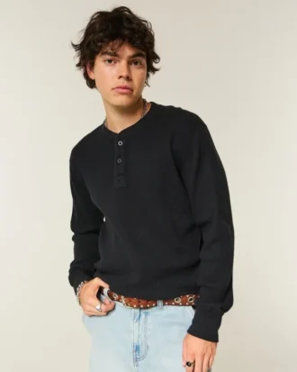 Afslappet termisk Henley