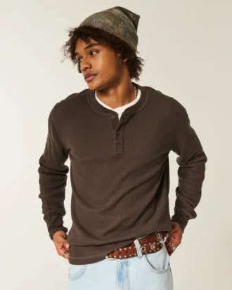 Afslappet termisk Henley
