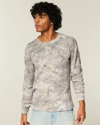 Afslappet termisk Henley