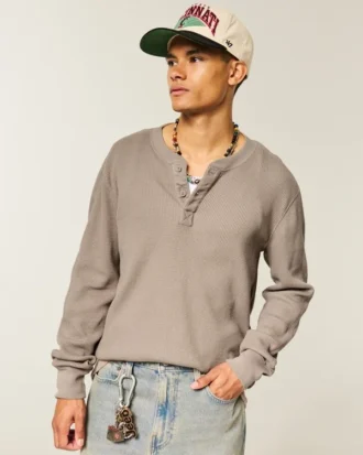 Afslappet termisk Henley