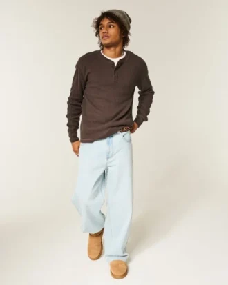 Afslappet termisk Henley