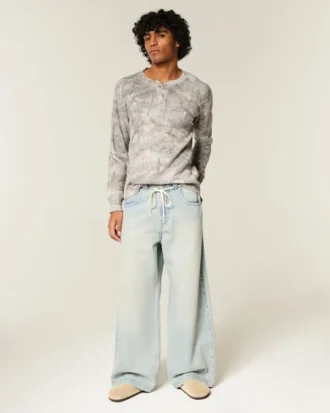 Afslappet termisk Henley