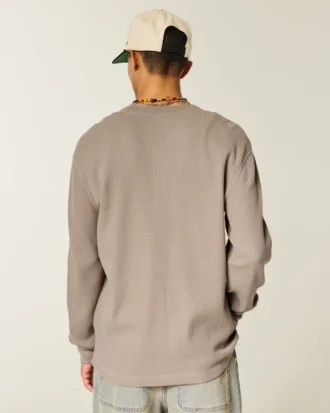 Afslappet termisk Henley