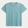 Afslappet vasket T-shirt med rund hals Afslappet vasket T-shirt med rund hals