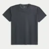 Afslappet vasket T-shirt med rund hals Afslappet vasket T-shirt med rund hals