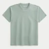 Afslappet vasket T-shirt med rund hals Afslappet vasket T-shirt med rund hals
