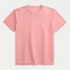 Afslappet vasket T-shirt med rund hals Afslappet vasket T-shirt med rund hals
