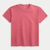 Afslappet vasket T-shirt med rund hals Afslappet vasket T-shirt med rund hals