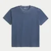 Afslappet vasket T-shirt med rund hals Afslappet vasket T-shirt med rund hals
