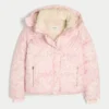 All-weather pufferjakke med imiteret pelsfor All-weather pufferjakke med imiteret pelsfor