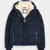 All-weather pufferjakke med imiteret pelsfor All-weather pufferjakke med imiteret pelsfor