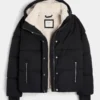All-weather pufferjakke med imiteret pelsfor All-weather pufferjakke med imiteret pelsfor