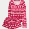 Always Cozy langærmet scoop top & shorts sæt Always Cozy langærmet scoop top & shorts sæt