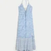 Asymmetrisk halterneck-maxi-kjole Asymmetrisk halterneck-maxi-kjole