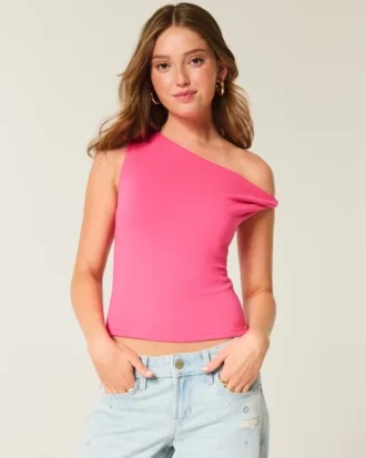 Asymmetrisk off-shoulder top