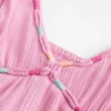 Babydoll-minikjole med rebkant