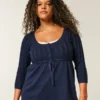 Babydoll-sweater i kabelstrik