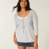 Babydoll-sweater i kabelstrik
