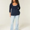 Babydoll-sweater i kabelstrik