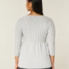 Babydoll-sweater i kabelstrik