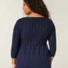 Babydoll-sweater i kabelstrik