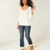 Babydoll-sweater i kabelstrik Babydoll-sweater i kabelstrik