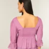 Babydoll-top med trekvartærmer Babydoll-top med trekvartærmer