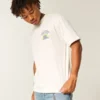 Baggy bomulds-T-shirt med Hollywood Haunts-grafik Baggy bomulds-T-shirt med Hollywood Haunts-grafik