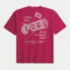 Baggy bomulds-T-shirt med Shady Pine Motel-print Baggy bomulds-T-shirt med Shady Pine Motel-print