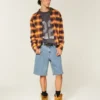 Baggy broderede logo-denimshorts Baggy broderede logo-denimshorts
