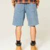 Baggy broderede logo-denimshorts Baggy broderede logo-denimshorts