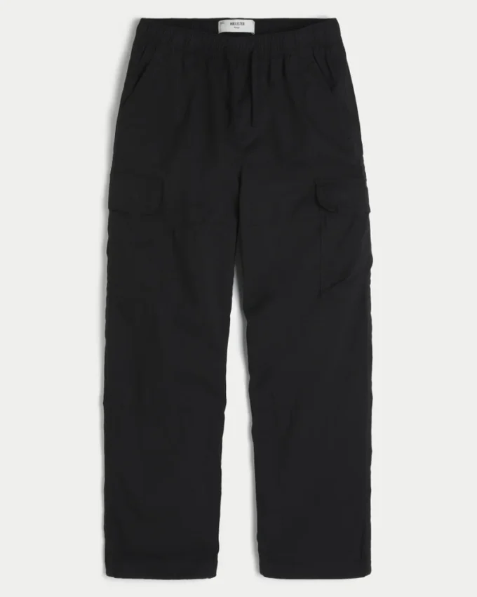 Baggy cargo-bukser med elastik i taljen Baggy cargo-bukser med elastik i taljen