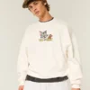 Baggy Cinch Tom og Jerry grafisk sweatshirt Baggy Cinch Tom og Jerry grafisk sweatshirt