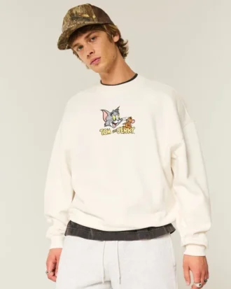 Baggy Cinch Tom og Jerry grafisk sweatshirt