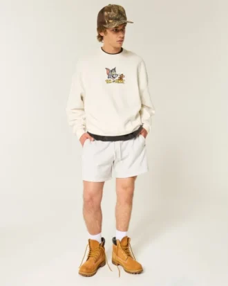 Baggy Cinch Tom og Jerry grafisk sweatshirt