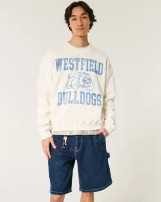 Baggy denim-malershorts
